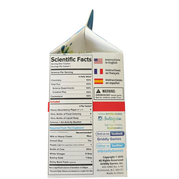 Just Add Milk Science and Art Kit Educational STEM Toy Brand NEW Sealed - Picture 3 of 4